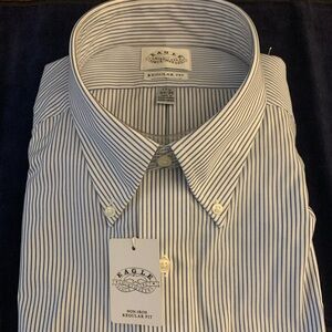 EAGLE SHIRTMAKERS Pin Striped Non-Iron Dress Shirt